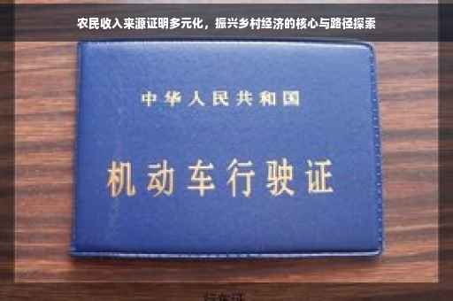 农民收入来源证明多元化，振兴乡村经济的核心与路径探索
