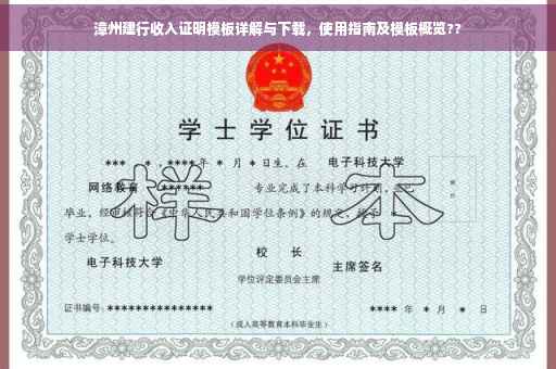 漳州建行收入证明模板详解与下载，使用指南及模板概览??