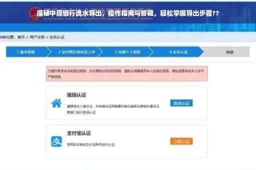 揭秘中原银行流水导出，操作指南与答疑，轻松掌握导出步骤??