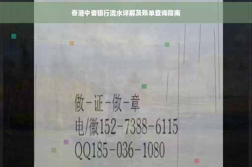 香港中音银行流水详解及账单查询指南