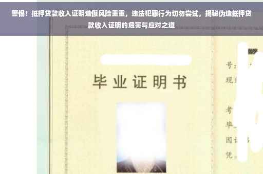 警惕！抵押贷款收入证明造假风险重重，违法犯罪行为切勿尝试，揭秘伪造抵押贷款收入证明的危害与应对之道