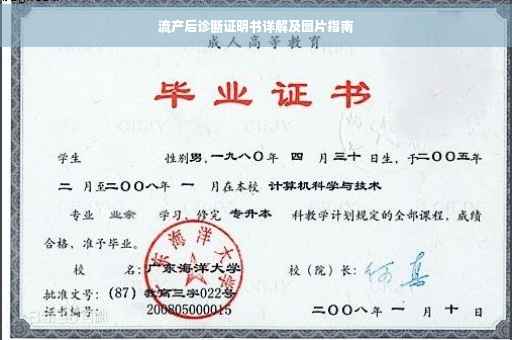 流产后诊断证明书详解及图片指南
