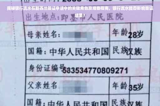 揭秘银行流水在新西兰签证申请中的关键角色及准备指南，银行流水能否影响签证结果？