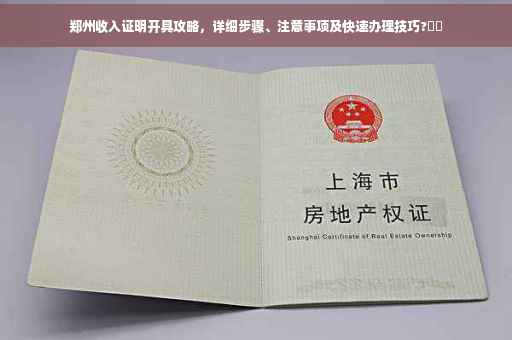 郑州收入证明开具攻略，详细步骤、注意事项及快速办理技巧?⚡️