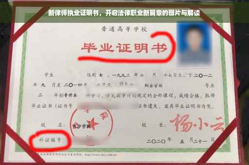新律师执业证明书，开启法律职业新篇章的图片与解读
