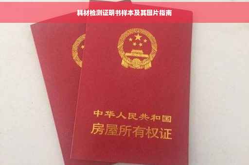 耗材检测证明书样本及其图片指南