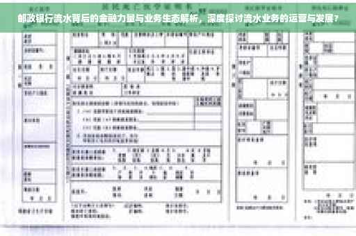 邮政银行流水背后的金融力量与业务生态解析，深度探讨流水业务的运营与发展?