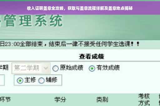 收入证明盖章全攻略，获取与盖章流程详解及盖章地点揭秘