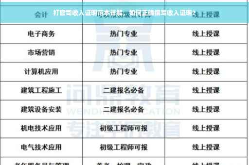 打官司收入证明范本详解，如何正确撰写收入证明？