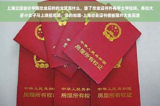 上海立信会计学院毕业后的的文凭是什么，除了毕业证书外有学士学位吗，各位大虾小女子马上填报志愿，急的知道-上海毕业证书模板图片大全高清