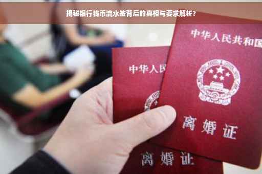 揭秘银行钱币流水签背后的真相与要求解析?