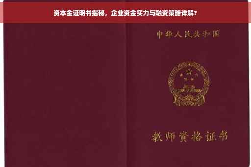 资本金证明书揭秘，企业资金实力与融资策略详解?