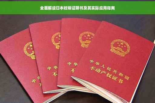 全面解读日本妊娠证明书及其实际应用指南
