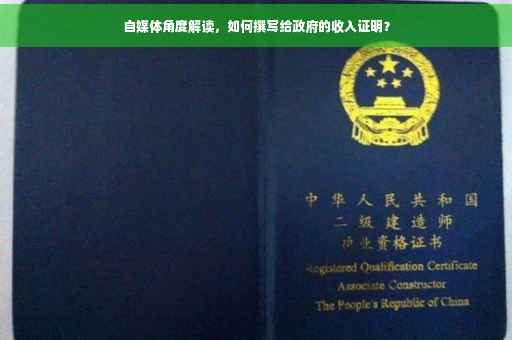 自媒体角度解读，如何撰写给政府的收入证明？