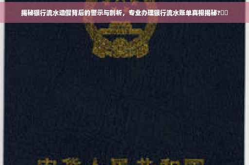 揭秘银行流水造假背后的警示与剖析，专业办理银行流水账单真相揭秘?⚡️