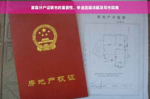 家庭分户证明书的重要性、申请流程详解及写作指南