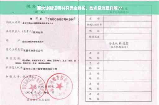 丽水诊断证明书开具全解析，地点及流程详解??