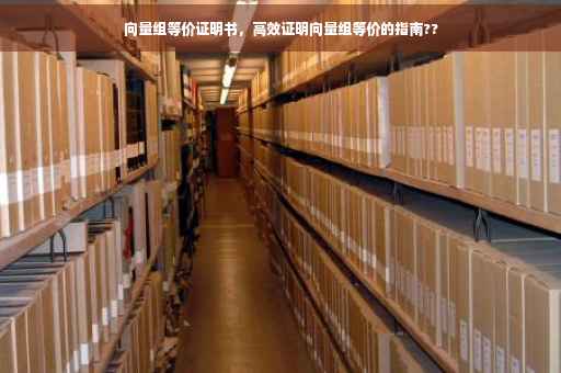 向量组等价证明书，高效证明向量组等价的指南??