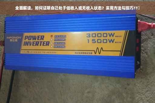 全面解读，如何证明自己处于低收入或无收入状态？实用方法与技巧??✨