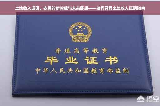 土地收入证明，农民的新希望与未来展望——如何开具土地收入证明指南