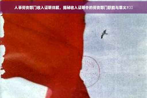 人事劳资部门收入证明详解，揭秘收入证明中的劳资部门职能与意义?⚡️