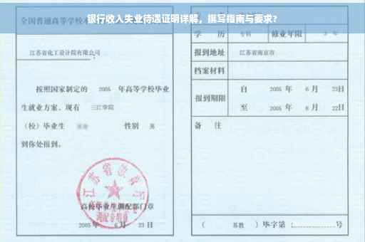 银行收入失业待遇证明详解，撰写指南与要求?