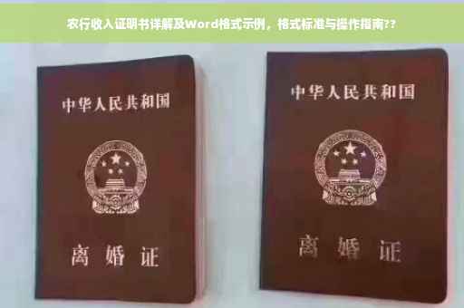 农行收入证明书详解及Word格式示例，格式标准与操作指南??