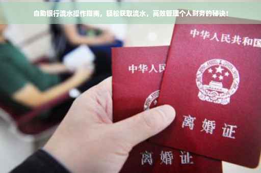 自助银行流水操作指南，轻松获取流水，高效管理个人财务的秘诀！