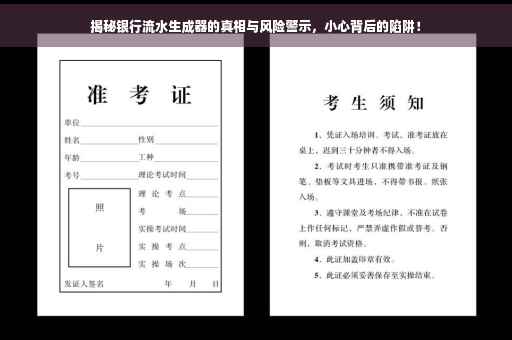 揭秘银行流水生成器的真相与风险警示，小心背后的陷阱！