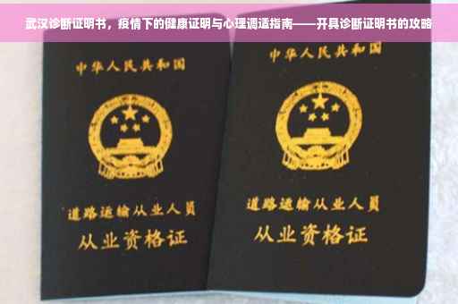 武汉诊断证明书，疫情下的健康证明与心理调适指南——开具诊断证明书的攻略