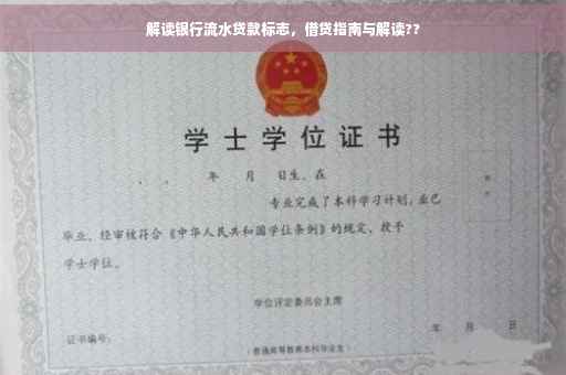 解读银行流水贷款标志，借贷指南与解读??
