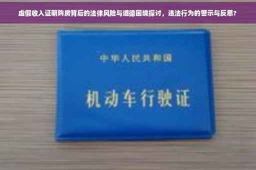 虚假收入证明购房背后的法律风险与道德困境探讨，违法行为的警示与反思?