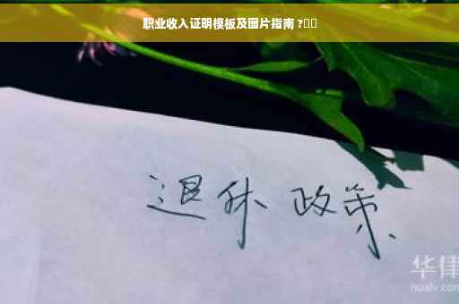 职业收入证明模板及图片指南 ?⚡️