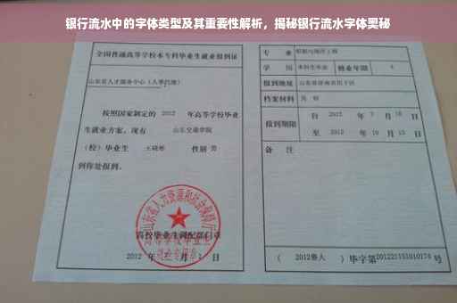 银行流水中的字体类型及其重要性解析，揭秘银行流水字体奥秘