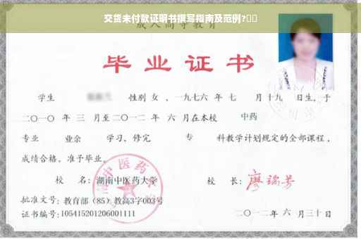 交货未付款证明书撰写指南及范例?⚡️