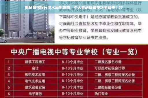 揭秘盘锦银行流水导出攻略，个人金融管理技巧全解析！??