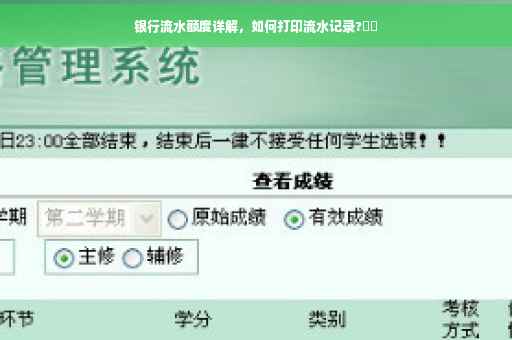 银行流水额度详解，如何打印流水记录?⚡️