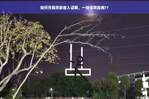如何开具贷款收入证明，一份详尽指南??