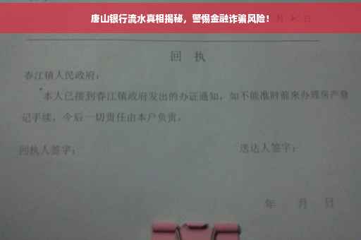 唐山银行流水真相揭秘，警惕金融诈骗风险！