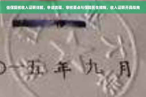 低保复核收入证明详解，申请流程、审核要点与保障民生措施，收入证明开具指南