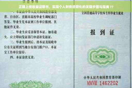 正确上传收益证明书，实现个人财务透明化的关键步骤与指南 ??