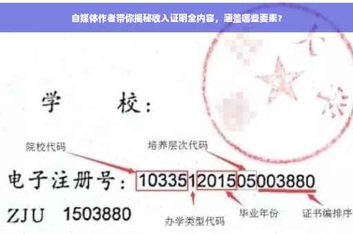 自媒体作者带你揭秘收入证明全内容，涵盖哪些要素？