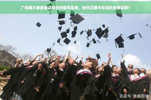 广场舞大赛参赛证明书的撰写指南，如何正确书写你的参赛证明？