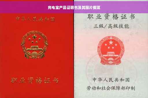 充电宝产品证明书及其图片概览