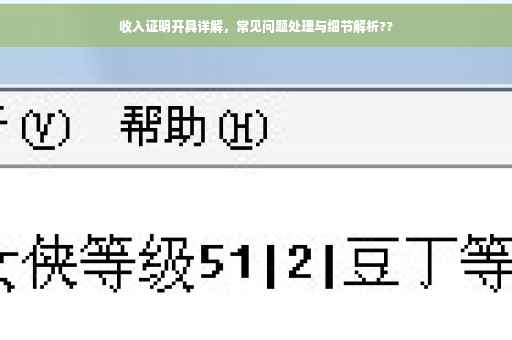 收入证明开具详解，常见问题处理与细节解析??