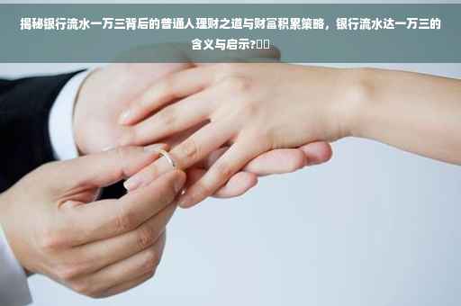 揭秘银行流水一万三背后的普通人理财之道与财富积累策略，银行流水达一万三的含义与启示?⚡️