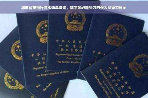 华诚科技银行流水账单查询，数字金融新势力的强大竞争力展示