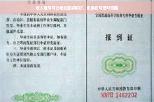 收入证明与公积金差异解析，重要性与应对策略