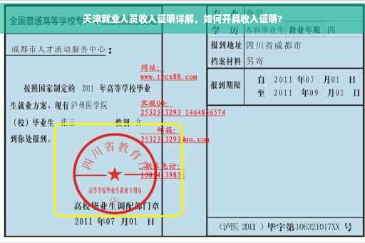 天津就业人员收入证明详解，如何开具收入证明?