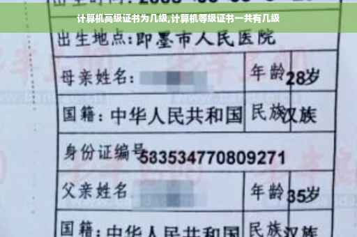 计算机高级证书为几级,计算机等级证书一共有几级